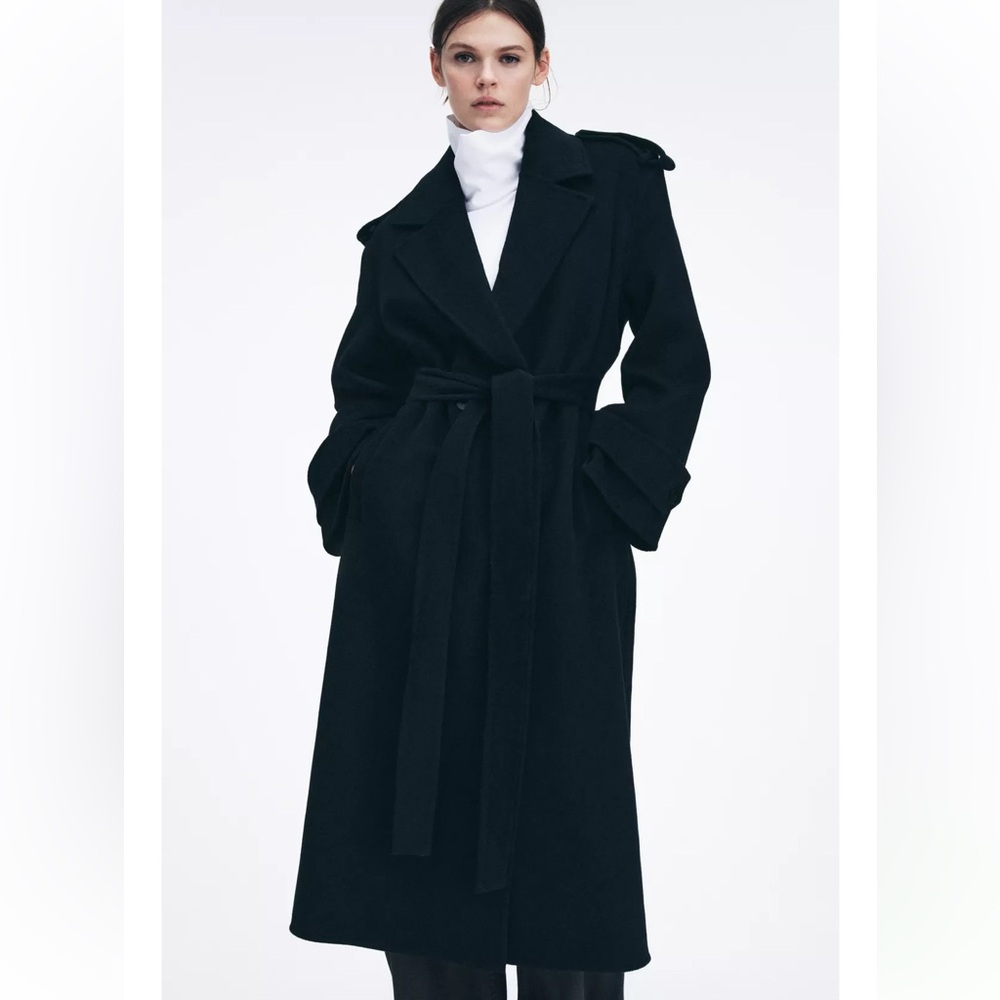 ZARA LONG WOOL BLEND COAT ZW COLLECTION LIMITED EDITION - Picture 5 of 15